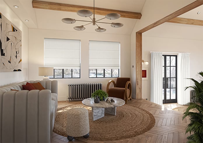 Foxford, Lambs Wool - Motorised Roman Blind - Image 6